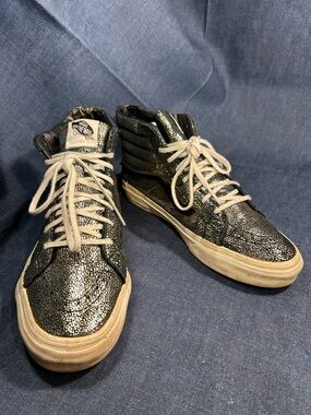 Vans high top skateboard shoes